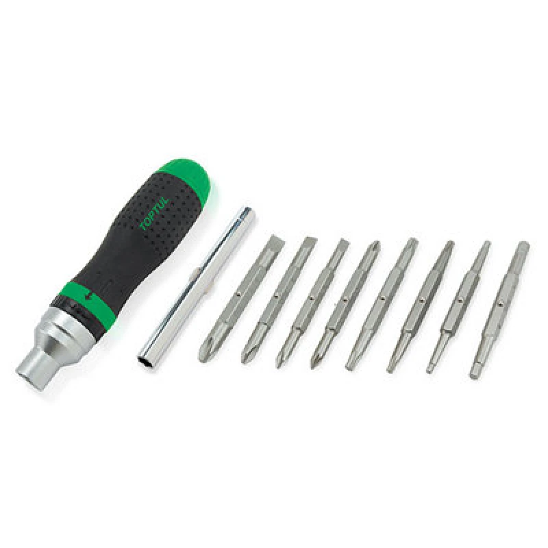 Image of Toptul 19-In-1 High Torque Ratchet Screwdriver Set Handle With Storage Gaar1002