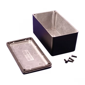Image of Hammond 1550WDBK IP66 Diecast Aluminium Enclosure Black (115 x 64 ...