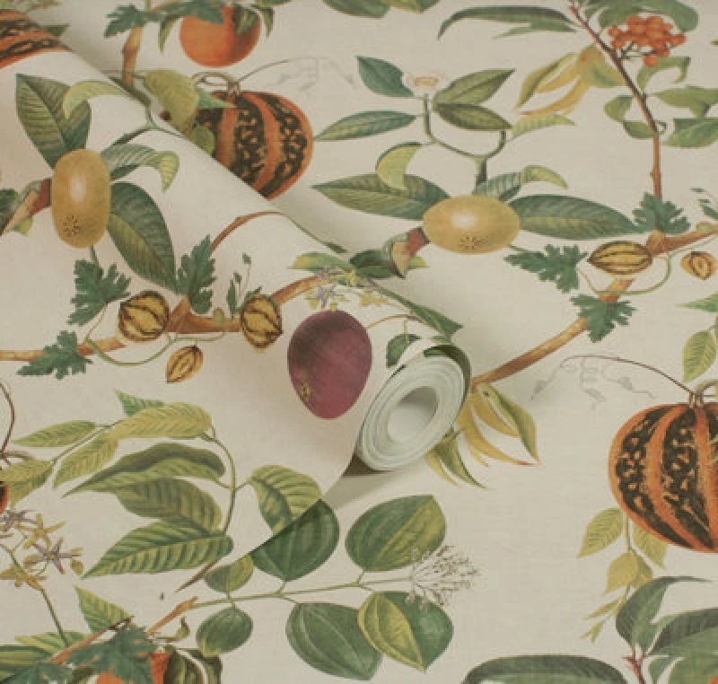 Image of Esselle Home Tropic House Parchment/green Wallpaper
