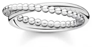 image of Thomas Sabo Sterling Silver Double Dot Charming Affect Ring Jewellery