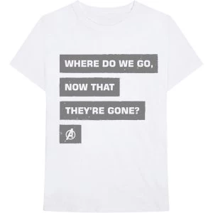 Image of Marvel Comics - Avengers Now That They're Gone Unisex Large T-Shirt - White