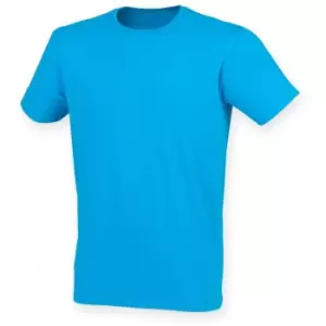 image of Skinni Fit Men Mens Feel Good Stretch Short Sleeve T-Shirt (L) (Sapphire)