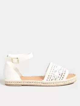 image of Long Tall Sally Espadrille Sandal White, Size 10, Women