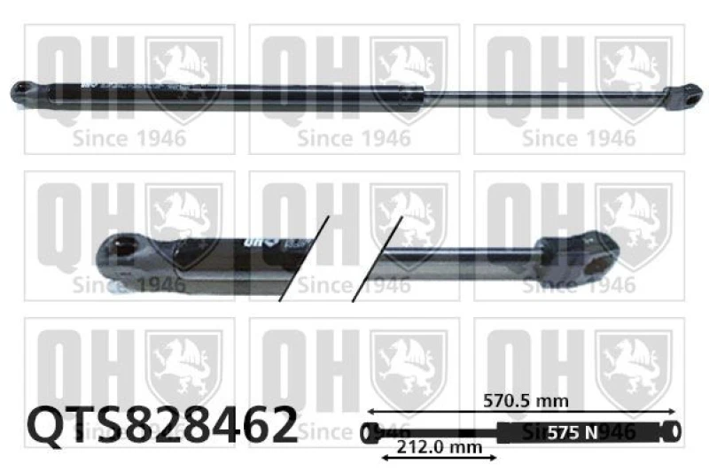 Image of QUINTON HAZELL Tailgate strut QUINTON HAZELL QTS828462