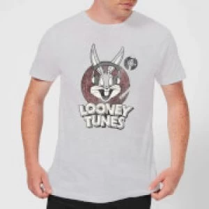 image of Looney Tunes Bugs Bunny Circle Logo Mens T-Shirt - Grey - 3XL