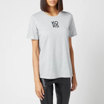 Image of Michael Kors Womens Mkgo Organic Classic T-Shirt - Pearl Heather - L
