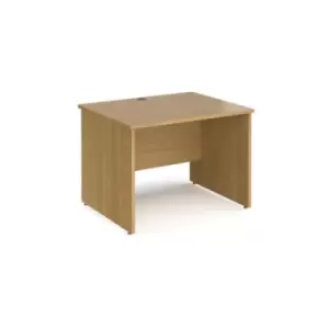 image of Office Desk Rectangular Desk 1000mm Panel End Leg Oak Tops 800mm Depth Maestro 25