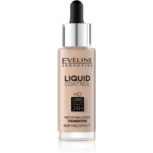Image of Eveline Cosmetics Liquid Control Liquid Foundation With Pipette Shade 030 Sand Beige 32 ml