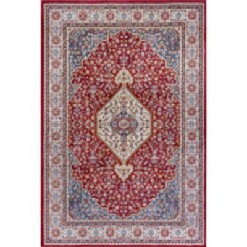 Image of The Rugs Orient Low Pile Rug Medallion Design Synthetic Fibre 8mm Pile In Multi