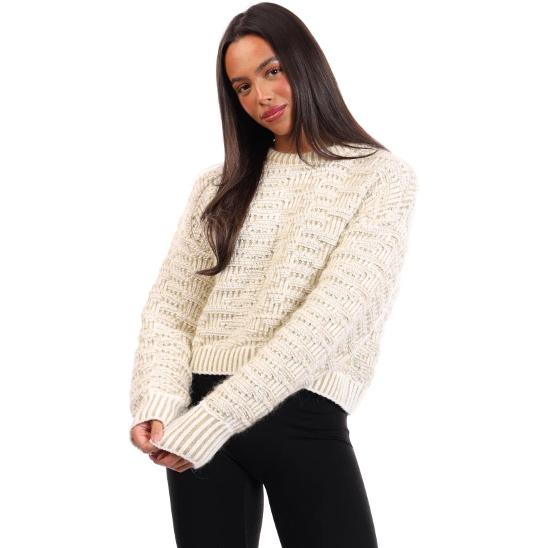 Image of Boss Womens Flomira Knitted Top Open Misc female 12 (L)
