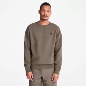 Image of Timberland Exeter River Crewneck Sweatshirt For Men In Dark Green Green, Size S