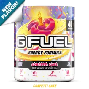 image of G Fuel Confetti Cake (40 Servings) Elite Energy and Endurance Formula