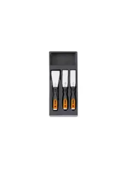 image of Beta Tools T291 3pc Putty Scraper Set in Hard Tray for Roller Cabs 024240291