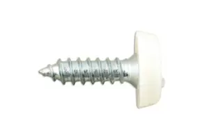 Image of Number Plate Screw White No 10 x 3/4 Pk 100 Connect 31542