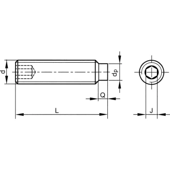Image of M10X16 Skt Set Screw - Dog Point (GR-45H) (14.9)