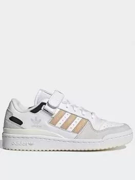 Image of adidas Originals Forum Low Shoes, White/Beige, Size 4, Women