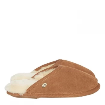 image of Just Sheepskin Shaftsbury Mule Slippers - Chestnut