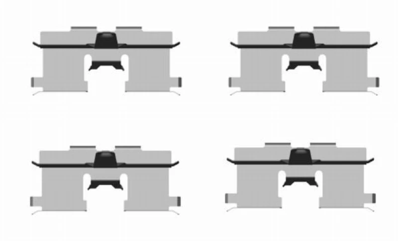 Image of HELLA Brake pad fitting kit HELLA 8DZ 355 203-961
