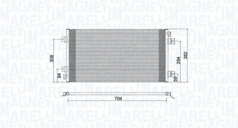 Image of MAGNETI MARELLI Air conditioning condenser MAGNETI MARELLI 350203941000