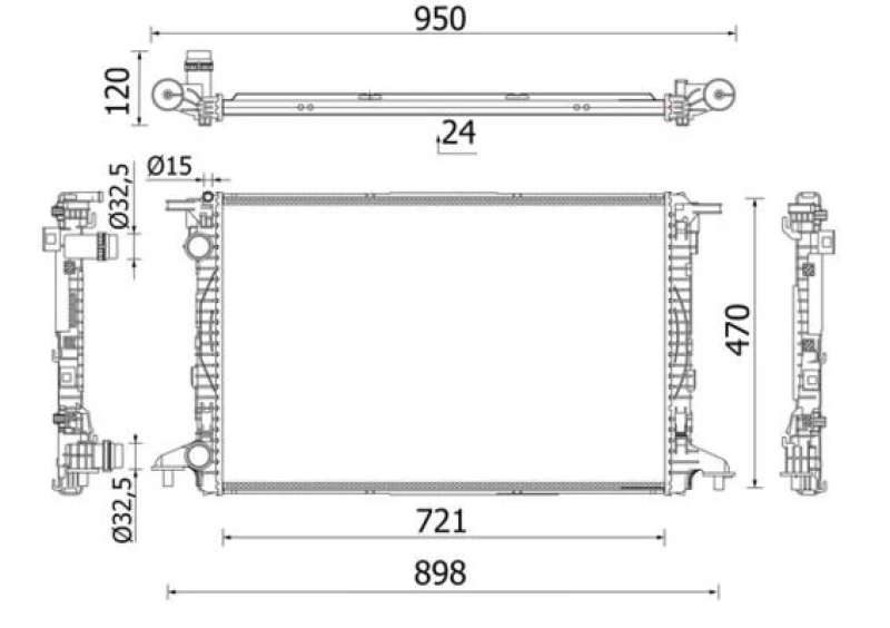 Image of Engine radiator MAHLE CR 2179 000S
