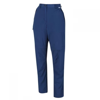 Image of Regatta Chaska Zip Off Walking Trousers (Short) - Dark Denim