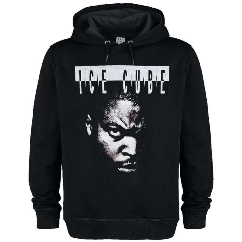 Image of Amplified Amplified Men Intimidation Ice Cube Hoodie in Black Size: X-Small Black XS Male 5063574394284