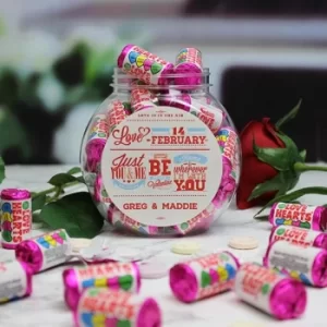 Image of Be My Valentine Love Hearts Sweet Jar