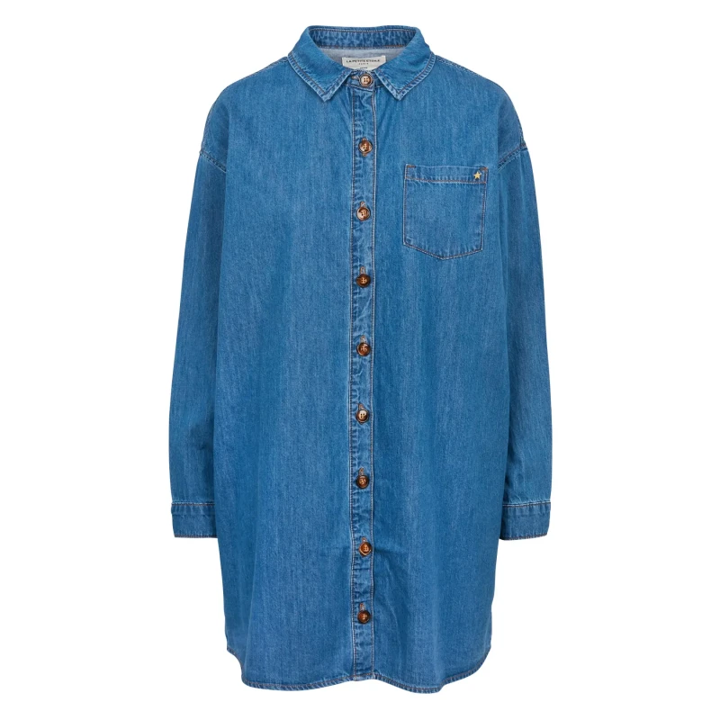Image of La Petite Etoile Womens denim dress La Petite Etoile Rimen S Bleu Female 36