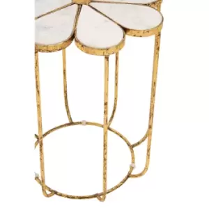 Image of Rabia Petal Side Table Marble