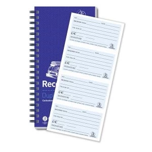 Image of Challenge Wirebound Receipt Book 4 to View 200 Sets 4Page 280x141mm Single