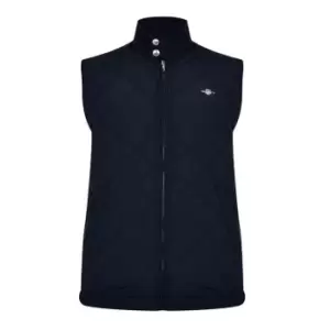 Image of Gant Quilted Windcheater Vest Evening Bl - Blue