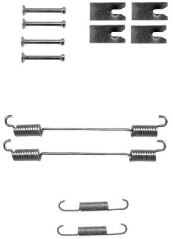 Image of HELLA Brake shoe fitting kit HELLA 8DZ 355 200-831