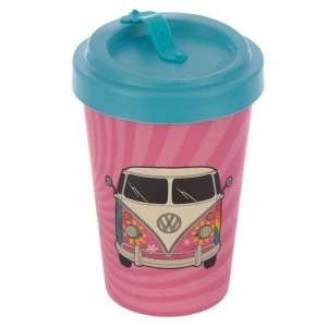 Image of Volkswagen VW T1 Camper Bus Summer Love Screw Top Bamboo Composite Travel Mug