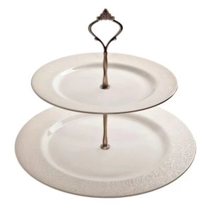 image of Denby Monsoon Lucille Gold Cake Stand