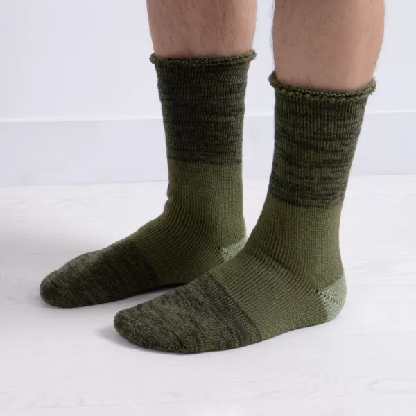 image of totes 3.0 TOG Brushed Inside Khaki Mix Thermal Socks Khaki (Green)