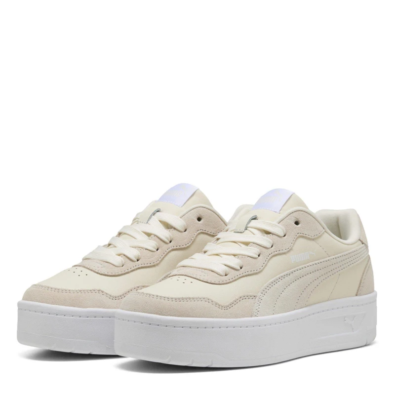 Image of Puma Womens Court Lally Skye Low-Top Trainers F.Ivry/Wht female 3 (35.5)