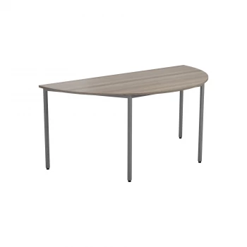 Image of Semi-Circular Multipurpose Table 18mm Top 1600 x 800 - Grey Oak