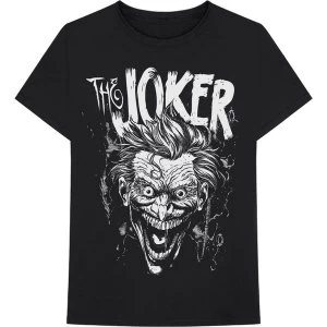 Image of DC Comics - Joker Face Unisex Large T-Shirt - Black