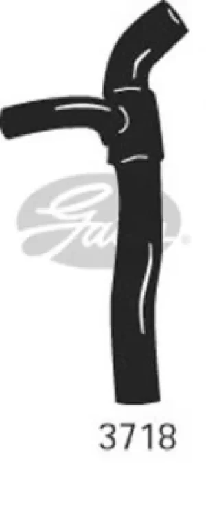 Image of Curved Radiator Hose 280mm X 24 Gates 3718