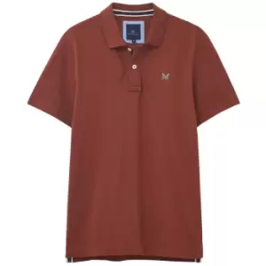 Crew Clothing Mens Classic Pique Polo Shirt Henna Large