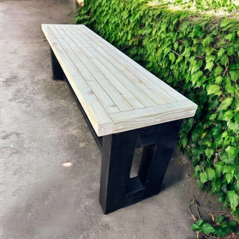 Image of Buttercup Farm Garden Patio Bench - Pressure Treated Wood - L150 x W40 x H45cm in Brown Brown Unisex