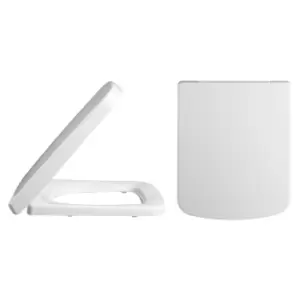 image of Nuie Square Soft Close Toilet Seat (bliss) - White