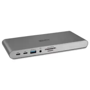 Image of Lindy DST-Pro 5K Wired USB 3.2 Gen 1 (3.1 Gen 1) Type-C Silver