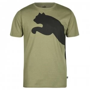 Puma Big Cat QT T Shirt Mens - Olivine