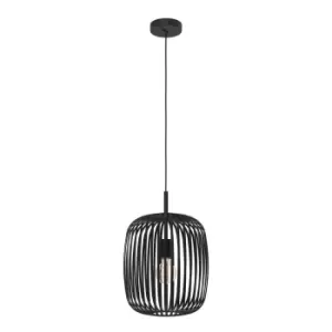 Image of Eglo Romazzina Caged Modern Pendant Light - Black