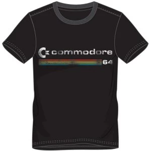 image of Commodore 64 Logo Mens Large T-Shirt - Black