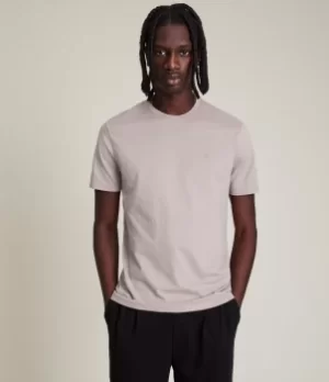 Image of AllSaints Mens Brace Crew T-Shirt, Stormy Lilac, Size: L