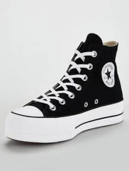 Image of Converse Chuck Taylor All Star Platform Lift Hi - Black/White, Size 4, Women