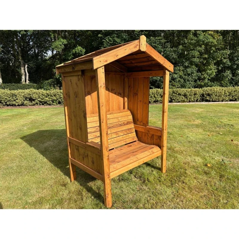 Image of Charles Taylor Two Seater Imperial Arbour - L80 x W129 x H183cm - Green in Light Brown Light Brown Unisex