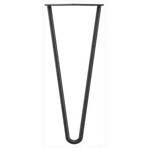 Image of Rothley 350mm 2 Pin Hairpin Leg - Matt Black - Set of 4